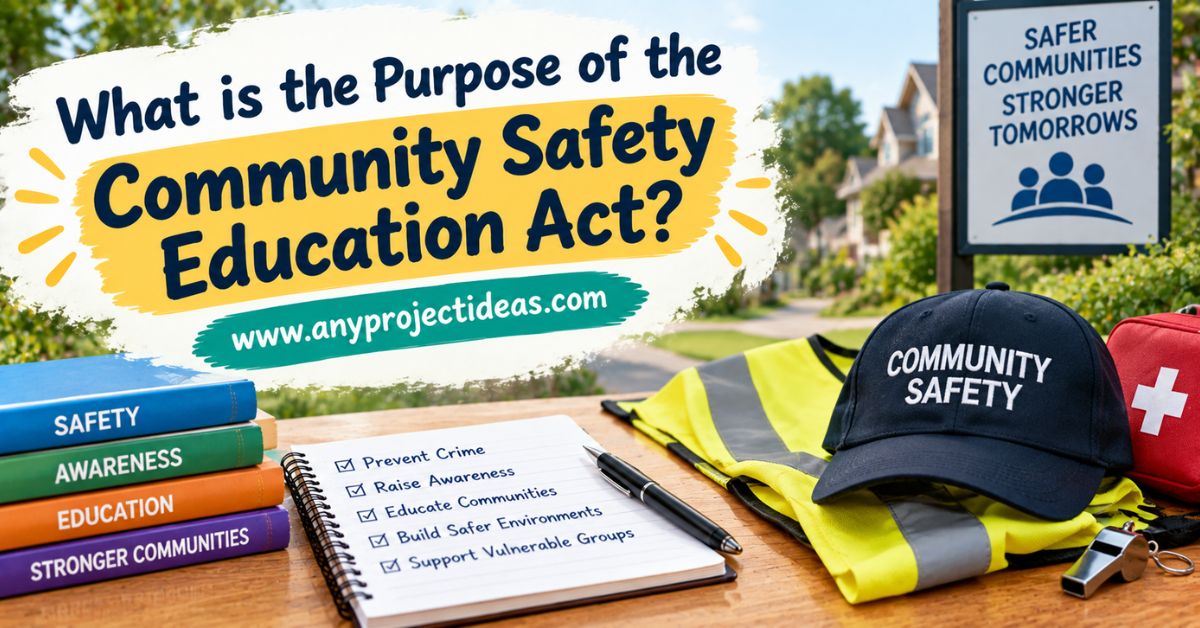 What Is the Purpose of the Community Safety Education Act?